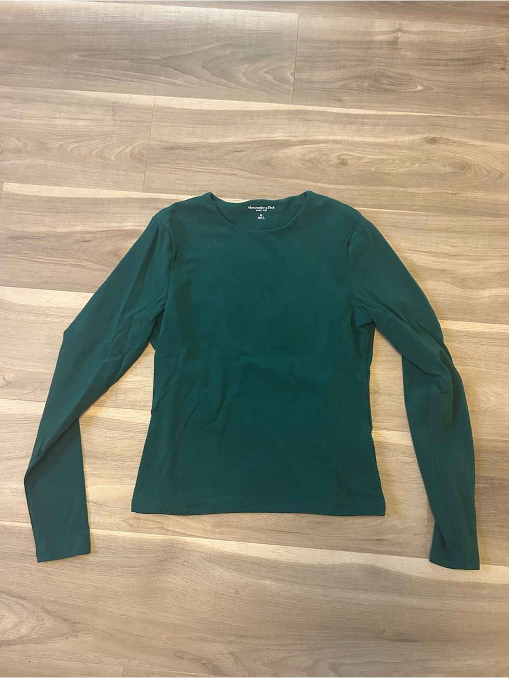 Abercrombie & Fitch Forest Green Long Sleeve Crewneck Tee